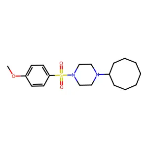 1-Cyclooctyl-4-(4-methoxyphenyl)sulfonylpiperazine structure