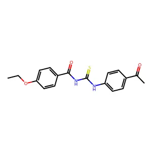 N-[(4-acetylphenyl)carbamothioyl]-4-ethoxybenzamide structure