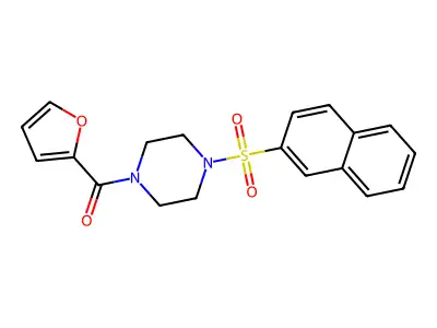 2-Furyl 4-(2-naphthylsulfonyl)piperazinyl ketone structure