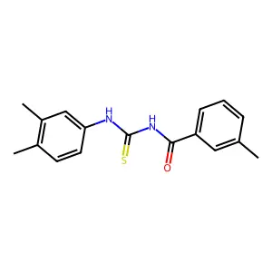 N-[(3,4-dimethylphenyl)carbamothioyl]-3-methylbenzamide structure
