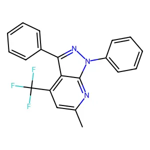 6-Methyl-1,3-diphenyl-4-(trifluoromethyl)-1H-pyrazolo[3,4-b]pyridine structure