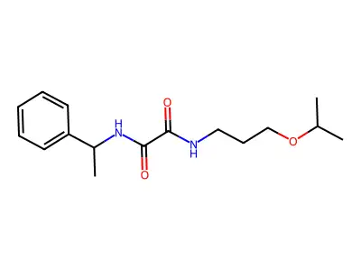 N-(1-phenylethyl)-N'-[3-(propan-2-yloxy)propyl]ethanediamide structure