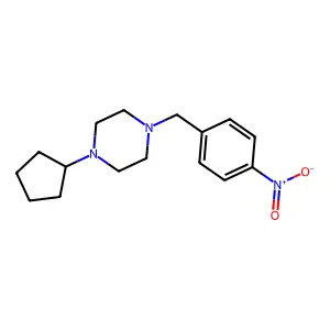 1-Cyclopentyl-4-[(4-nitrophenyl)methyl]piperazine structure