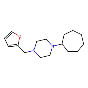 1-Cycloheptyl-4-(furan-2-ylmethyl)piperazine structure