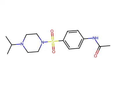 N-[4-(4-propan-2-ylpiperazin-1-yl)sulfonylphenyl]acetamide structure