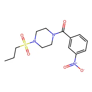 (3-Nitrophenyl)-(4-propylsulfonylpiperazin-1-yl)methanone structure