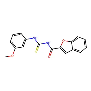 N-[(3-methoxyphenyl)carbamothioyl]-1-benzofuran-2-carboxamide structure
