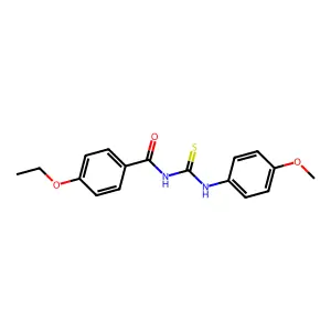 4-ethoxy-N-[(4-methoxyphenyl)carbamothioyl]benzamide structure
