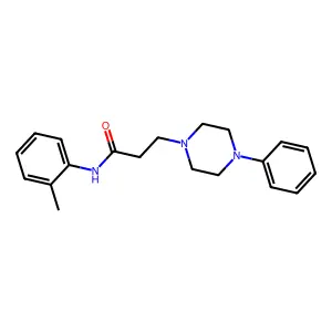 N-(2-methylphenyl)-3-(4-phenylpiperazin-1-yl)propanamide structure