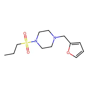 1-(Furan-2-ylmethyl)-4-propylsulfonylpiperazine structure