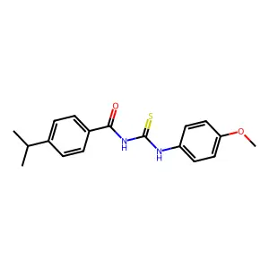 N-[(4-methoxyphenyl)carbamothioyl]-4-(propan-2-yl)benzamide structure
