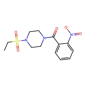 (4-Ethylsulfonylpiperazin-1-yl)-(2-nitrophenyl)methanone structure
