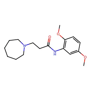 3-(氮杂环庚烷-1-基)-N-(2,5-二甲氧基苯基)丙酰胺 structure