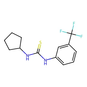 1-Cyclopentyl-3-[3-(trifluoromethyl)phenyl]thiourea structure