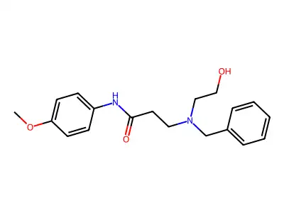 3-[benzyl(2-hydroxyethyl)amino]-N-(4-methoxyphenyl)propanamide structure