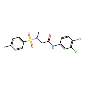 N-(3,4-dichlorophenyl)-2-[methyl-(4-methylphenyl)sulfonylamino]acetamide structure