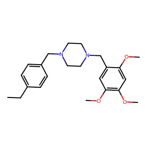 1-[(4-Ethylphenyl)methyl]-4-[(2,4,5-trimethoxyphenyl)methyl]piperazine structure