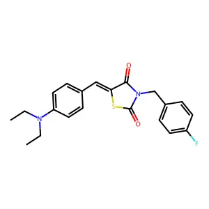 5-[4-(Diethylamino)benzylidene]-3-(4-fluorobenzyl)-1,3-thiazolidine-2,4-dione structure