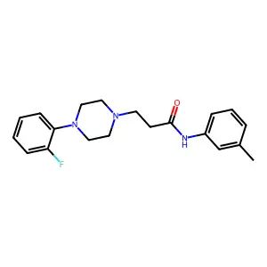 3-[4-(2-fluorophenyl)piperazin-1-yl]-N-(3-methylphenyl)propanamide structure