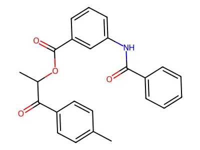 [1-(4-Methylphenyl)-1-oxopropan-2-yl] 3-benzamidobenzoate structure