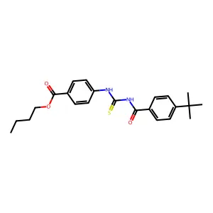 Butyl 4-({[(4-tert-butylphenyl)carbonyl]carbamothioyl}amino)benzoate structure