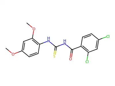 2,4-dichloro-N-[(2,4-dimethoxyphenyl)carbamothioyl]benzamide structure