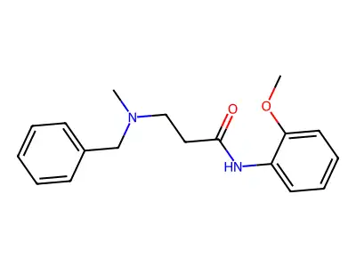 3-[benzyl(methyl)amino]-N-(2-methoxyphenyl)propanamide structure