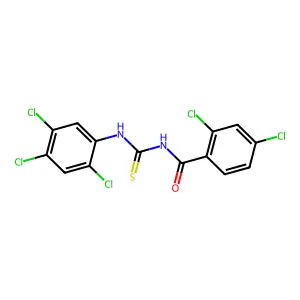 2,4-dichloro-N-[(2,4,5-trichlorophenyl)carbamothioyl]benzamide structure