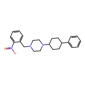 1-[(2-Nitrophenyl)methyl]-4-(4-phenylcyclohexyl)piperazine structure