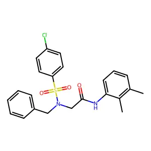 2-[benzyl-(4-chlorophenyl)sulfonylamino]-N-(2,3-dimethylphenyl)acetamide structure