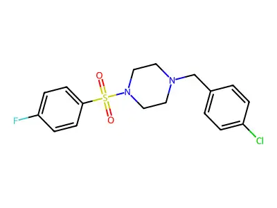 1-(4-Chlorobenzyl)-4-[(4-fluorophenyl)sulfonyl]piperazine structure