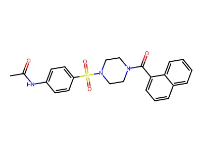 N-[4-[4-(naphthalene-1-carbonyl)piperazin-1-yl]sulfonylphenyl]acetamide structure