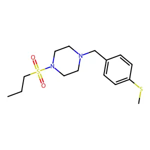 1-[4-(Methylsulfanyl)benzyl]-4-(propylsulfonyl)piperazine structure