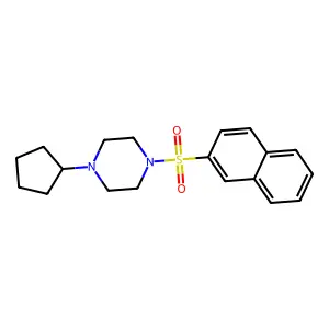 1-Cyclopentyl-4-naphthalen-2-ylsulfonylpiperazine structure