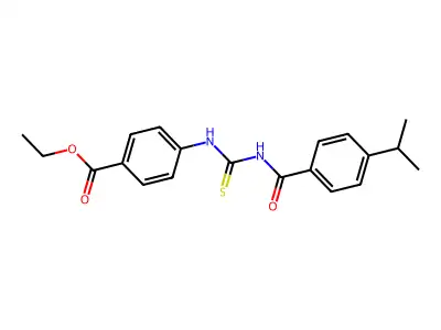 Ethyl 4-[({[4-(propan-2-yl)phenyl]carbonyl}carbamothioyl)amino]benzoate structure