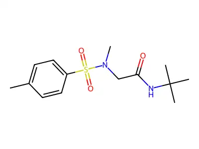 N-tert-butyl-2-[methyl-(4-methylphenyl)sulfonylamino]acetamide structure