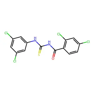 2,4-dichloro-N-[(3,5-dichlorophenyl)carbamothioyl]benzamide structure