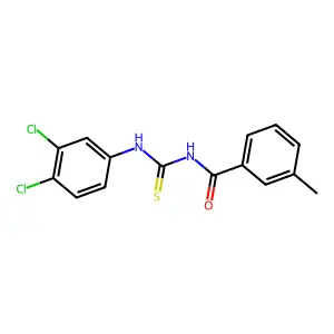 N-[(3,4-dichlorophenyl)carbamothioyl]-3-methylbenzamide structure