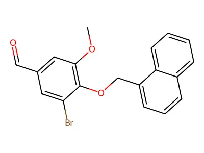 3-Bromo-5-methoxy-4-(naphthalen-1-ylmethoxy)benzaldehyde structure