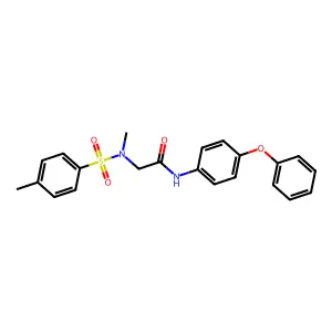 2-[methyl-(4-methylphenyl)sulfonylamino]-N-(4-phenoxyphenyl)acetamide structure