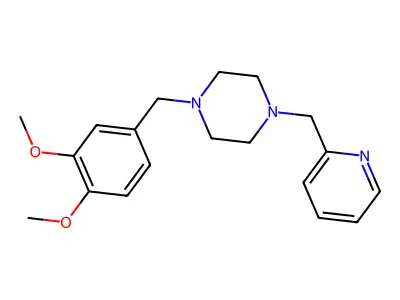 1-[(3,4-Dimethoxyphenyl)methyl]-4-(pyridin-2-ylmethyl)piperazine structure
