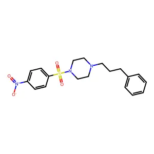 1-(4-Nitrophenyl)sulfonyl-4-(3-phenylpropyl)piperazine structure