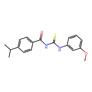 N-[(3-methoxyphenyl)carbamothioyl]-4-propan-2-ylbenzamide structure