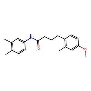 N-(3,4-dimethylphenyl)-4-(4-methoxy-2-methylphenyl)butanamide structure