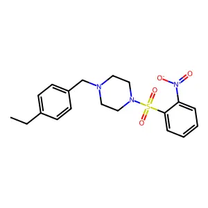 1-[(4-Ethylphenyl)methyl]-4-(2-nitrophenyl)sulfonylpiperazine structure