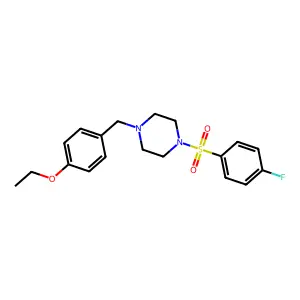 1-[(4-Ethoxyphenyl)methyl]-4-(4-fluorophenyl)sulfonylpiperazine structure