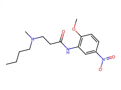 3-[butyl(methyl)amino]-N-(2-methoxy-5-nitrophenyl)propanamide structure