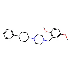 1-[(2,5-Dimethoxyphenyl)methyl]-4-(4-phenylcyclohexyl)piperazine structure
