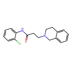 N-(2-chlorophenyl)-3-(3,4-dihydro-1H-isoquinolin-2-yl)propanamide structure