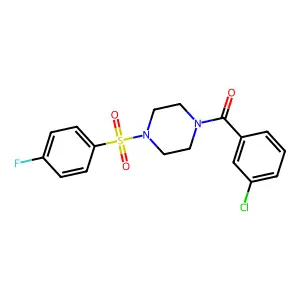 (3-Chlorophenyl)-[4-(4-fluorophenyl)sulfonylpiperazin-1-yl]methanone structure